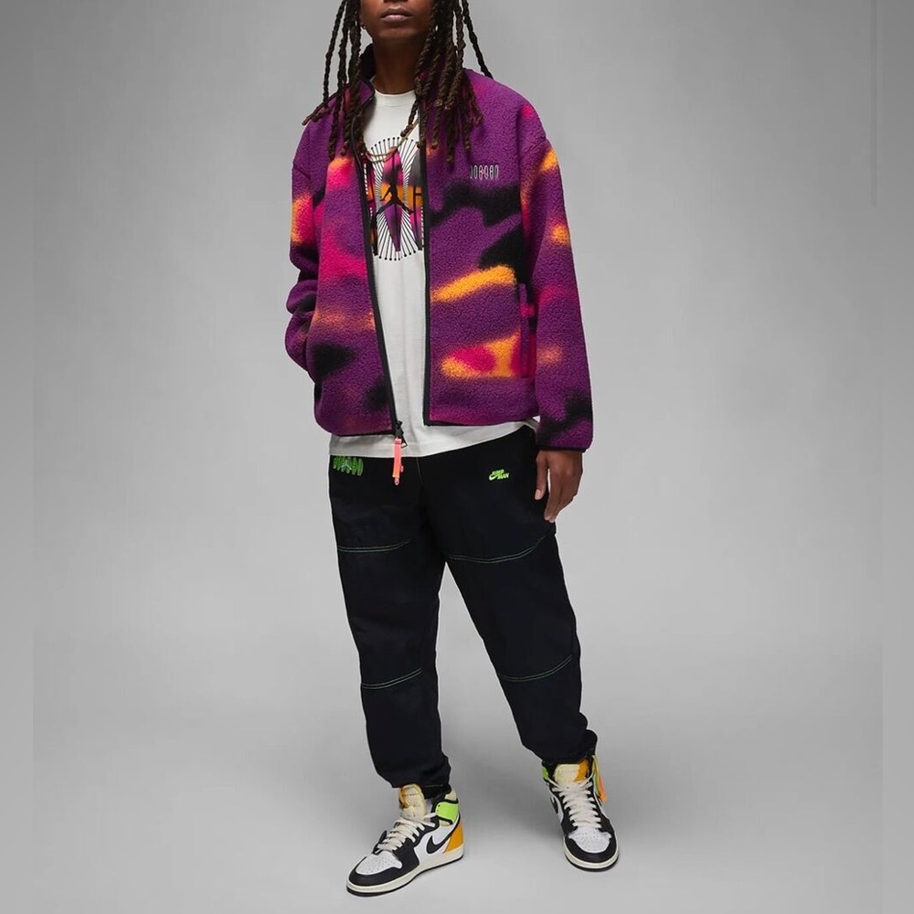 Air Jordan Flight MVP Fleece Sherpa Winter Jacket DV1611-705 Size: XL - Picture 7 of 8